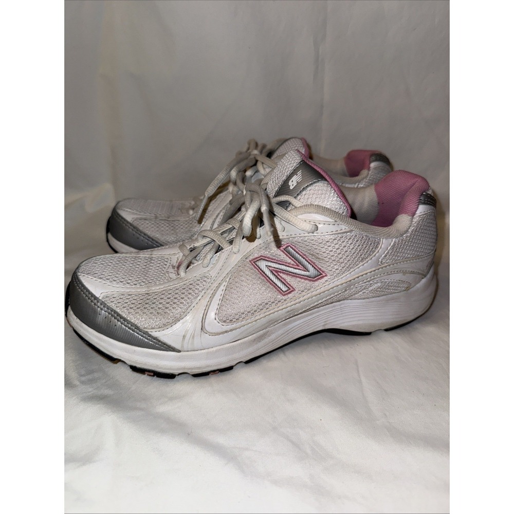 New Balance Womens Running Shoes 496 Size 9 White Pink WW496WP Running Shoes - Picture 2 of 8